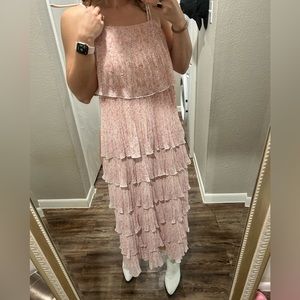 Lucy Paris Ruffle MIDI Dress Floral Print Size Small